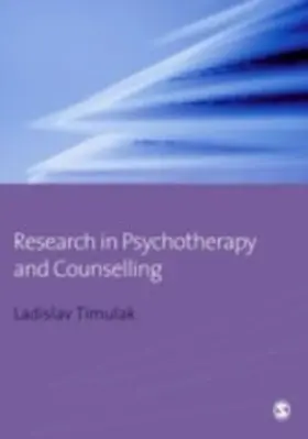 Timulak |  Research in Psychotherapy and Counselling | eBook | Sack Fachmedien