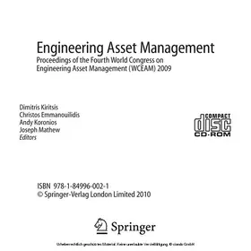 Kiritsis / Emmanouilidis / Koronios |  Engineering Asset Management | eBook | Sack Fachmedien