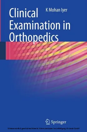 Iyer | Clinical Examination in Orthopedics | E-Book | www2.sack.de