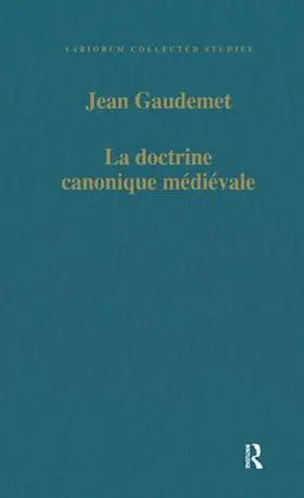 Gaudemet |  La doctrine canonique médiéval | Buch |  Sack Fachmedien