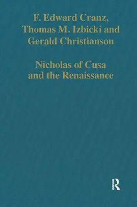 Cranz / Izbicki |  Nicholas of Cusa and the Renaissance | Buch |  Sack Fachmedien
