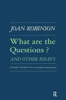 Robinson | What are the Questions and Other Essays | Buch | 978-0-87332-200-3 | sack.de