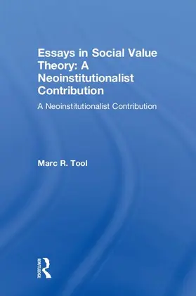 Tool |  Essays in Social Value Theory | Buch |  Sack Fachmedien