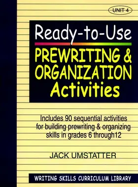 Umstatter |  Ready-To-Use Prewriting and Organization Activities | Buch |  Sack Fachmedien