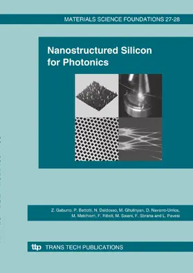 Gaburro / Bettotti / Daldosso |  Nanostructured Silicon for Photonics | Sonstiges |  Sack Fachmedien