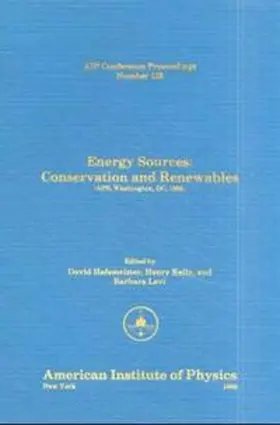 Hafemeister |  Energy Sources Conservation and Renewables 1985 | Buch |  Sack Fachmedien