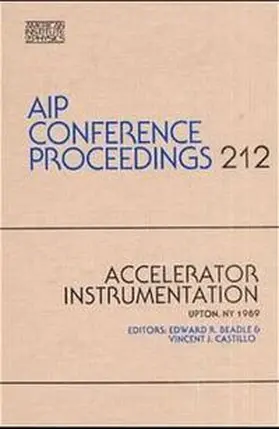 Beadle / Castillo |  Accelerator Instrumentation | Buch |  Sack Fachmedien