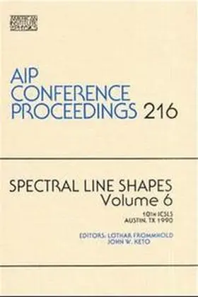 Frommhold / Keto |  Spectral Line Shapes | Buch |  Sack Fachmedien