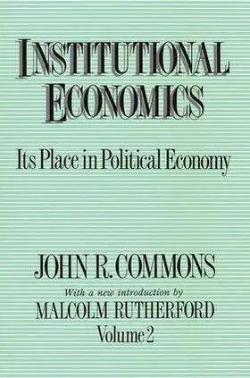 Rutherford |  Institutional Economics | Buch |  Sack Fachmedien