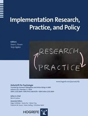 Fixsen / Ogden |  Implementation Research, Practice, and Policy | Buch |  Sack Fachmedien
