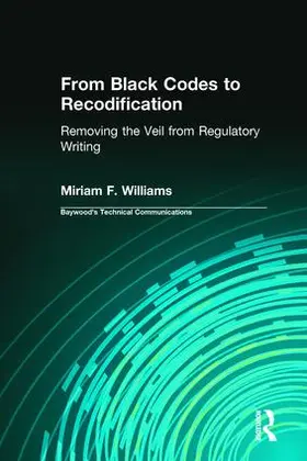 Williams |  From Black Codes to Recodification | Buch |  Sack Fachmedien