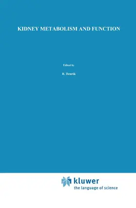 Dzurik / Guder / Lichardus |  Kidney Metabolism and Function | Buch |  Sack Fachmedien