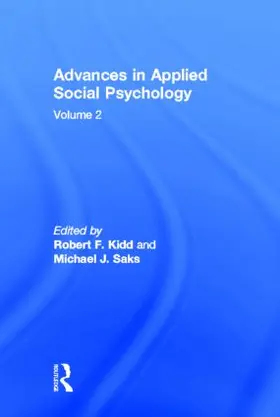 Kidd / Saks |  Advances in Applied Social Psychology | Buch |  Sack Fachmedien