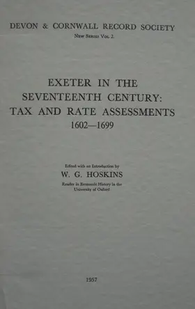 Hoskins |  Exeter in the Seventeenth Century | Buch |  Sack Fachmedien