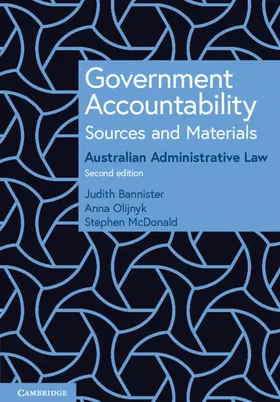 Bannister / Olijnyk / McDonald |  Government Accountability Sources and Materials | Buch |  Sack Fachmedien