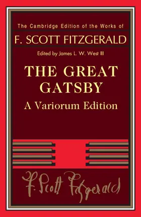 Fitzgerald / West / West III |  The Great Gatsby - Variorum edition | Buch |  Sack Fachmedien