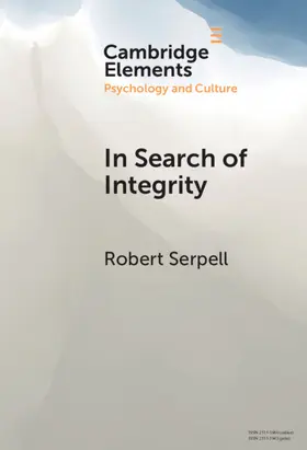 Serpell |  In Search of Integrity | Buch |  Sack Fachmedien
