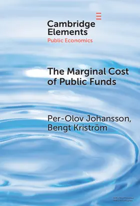 Kristrom / Johansson / Kriström |  The Marginal Cost of Public Funds | Buch |  Sack Fachmedien