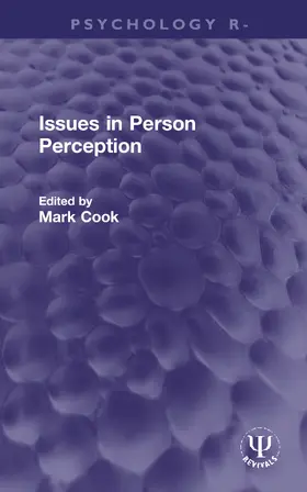 Cook |  Issues in Person Perception | Buch |  Sack Fachmedien