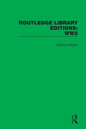 Various |  Routledge Library Editions: World War 2 | Buch |  Sack Fachmedien
