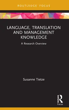Tietze |  Language, Translation and Management Knowledge | Buch |  Sack Fachmedien
