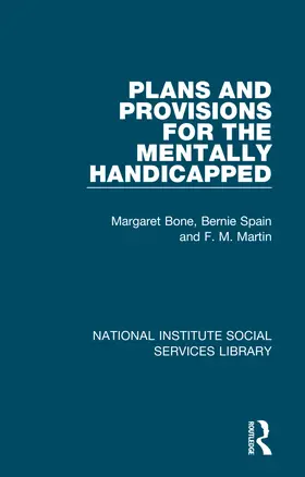 Bone / Spain / Martin |  Plans and Provisions for the Mentally Handicapped | Buch |  Sack Fachmedien