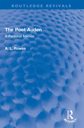 Rowse |  The Poet Auden | Buch |  Sack Fachmedien