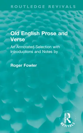 Fowler |  Old English Prose and Verse | Buch |  Sack Fachmedien