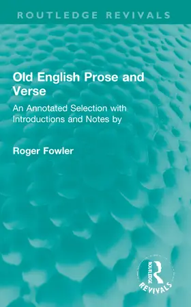 Fowler |  Old English Prose and Verse | Buch |  Sack Fachmedien