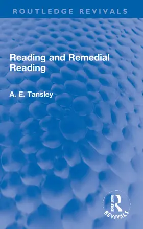 Tansley |  Reading and Remedial Reading | Buch |  Sack Fachmedien