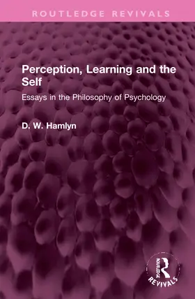 Hamlyn |  Perception, Learning and the Self | Buch |  Sack Fachmedien