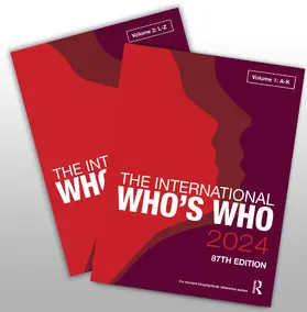 Publications | The International Who's Who 2024 | Buch | 978-1-032-41294-8 | www2.sack.de