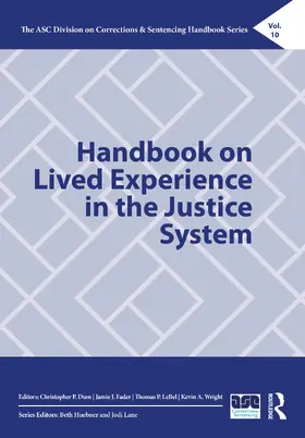 Dum / Fader / Wright |  Handbook on Lived Experience in the Justice System | Buch |  Sack Fachmedien