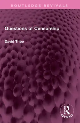 Tribe |  Questions of Censorship | Buch |  Sack Fachmedien