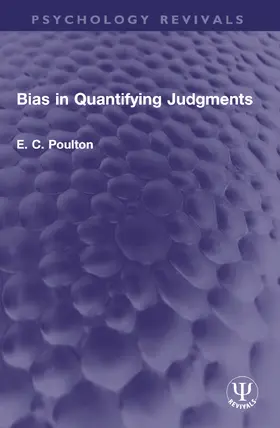 Poulton |  Bias in Quantifying Judgments | Buch |  Sack Fachmedien