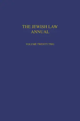 Porat / Flatto |  The Jewish Law Annual Volume 22 | Buch |  Sack Fachmedien