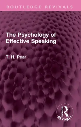 Pear |  The Psychology of Effective Speaking | Buch |  Sack Fachmedien