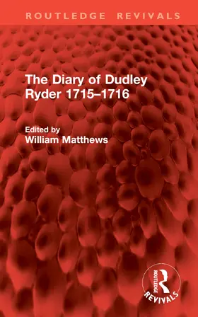 Matthews |  The Diary of Dudley Ryder 1715-1716 | Buch |  Sack Fachmedien