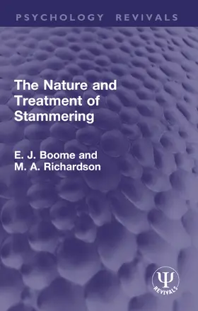 Boome / Richardson |  The Nature and Treatment of Stammering | Buch |  Sack Fachmedien