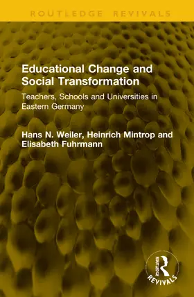 Fuhrmann / Weiler / Mintrop |  Educational Change and Social Transformation | Buch |  Sack Fachmedien