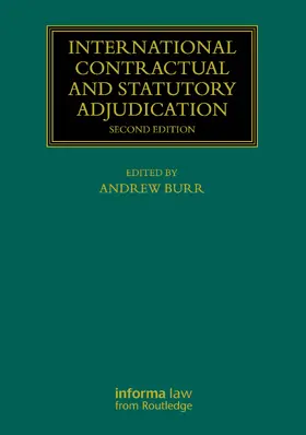 Burr |  International Contractual and Statutory Adjudication | Buch |  Sack Fachmedien