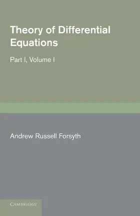 Forsyth |  Theory of Differential Equations | Buch |  Sack Fachmedien