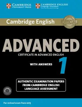  Cambridge English Advanced 1 for Revised Exam from 2015 Student's Book Pack (Student's Book with Answers and Audio CDs (2)) | Buch |  Sack Fachmedien