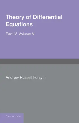 Forsyth |  Theory of Differential Equations | Buch |  Sack Fachmedien