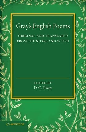 Gray / Tovey |  Gray's English Poems | Buch |  Sack Fachmedien