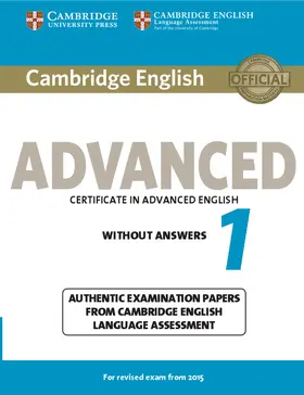  Cambridge English Advanced 1 for Revised Exam from 2015 Student's Book Without Answers | Buch |  Sack Fachmedien