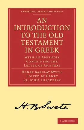 Henry Barclay / Henry St. John |  An Introduction to the Old Testament in Greek | Buch |  Sack Fachmedien