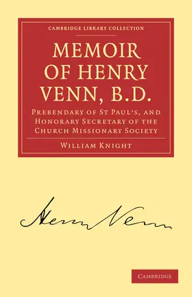 Knight |  Memoir of Henry Venn, B. D. | Buch |  Sack Fachmedien