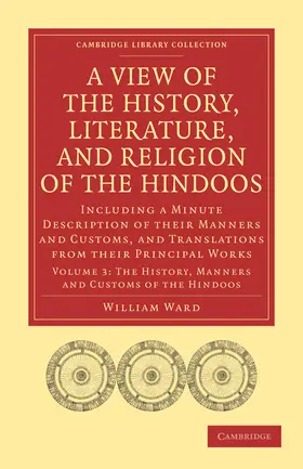 Ward |  A   View of the History, Literature, and Religion of the Hindoos | Buch |  Sack Fachmedien