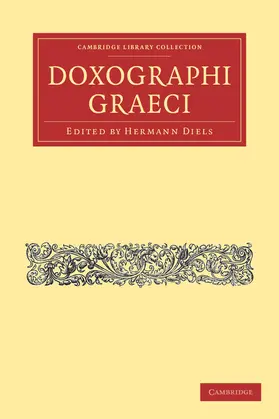 Diels |  Doxographi Graeci | Buch |  Sack Fachmedien